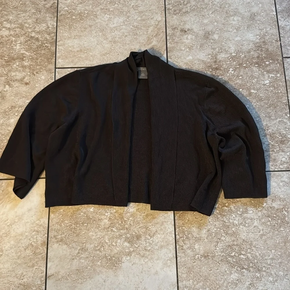 Ann Taylor Brown Shrug with Shawl Collar